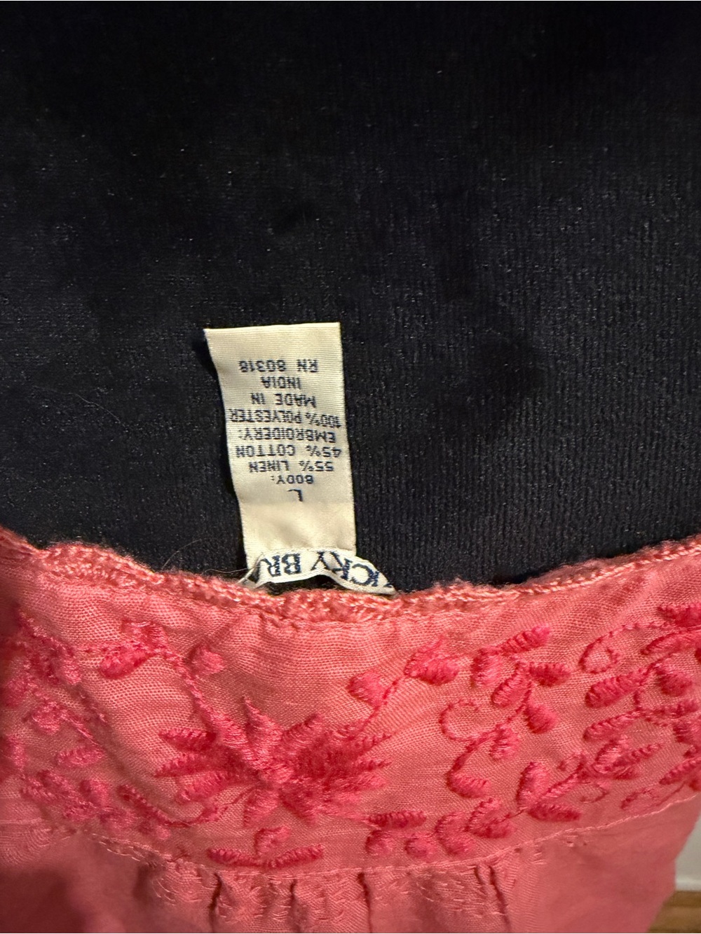 Lucky Brand Coral Pink Embroidered Sundress - Picture 4 of 4
